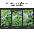 thumbnail image 4 of Garden Hose Nozzle Heavy Duty Metal Spray Nozzle | High Pressure Brass Water Sprayer 4 Patterns | Fits 3/4" Hose | Ergonomic Grip | Leak-Proof | Blue | 11.8x7.9x2.0in | Car, Pet, Lawn Use, 4 of 9