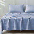 thumbnail image 3 of Jessy Home Bed Sheets Set 4 Piece Twin Sheet Set Light Blue Microfiber Fitted Sheet, Flat Sheet & 2 Pillowcases Bedding Set, 3 of 11