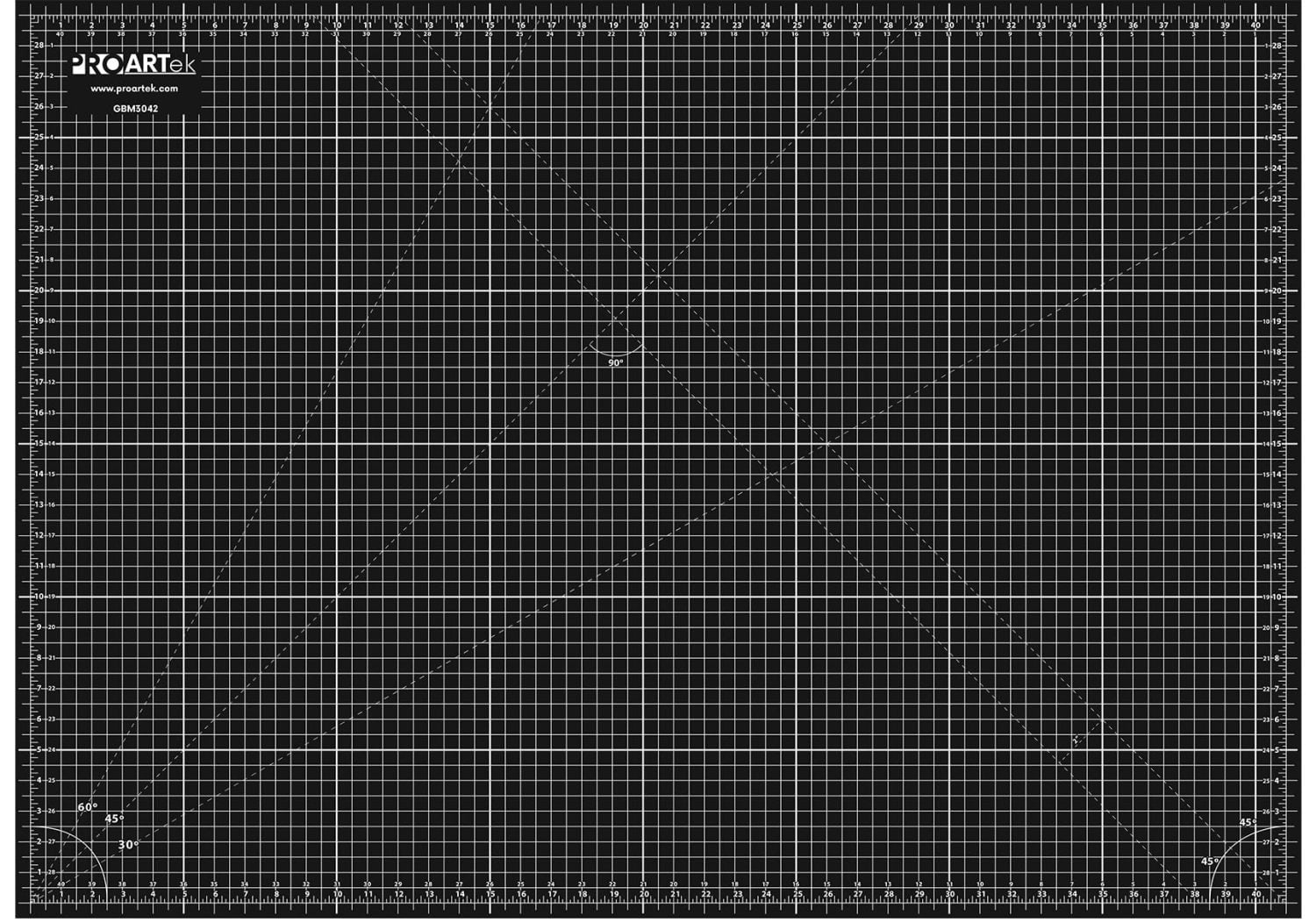 Proartek PK00009 Model GBM3042 Series 30" x 42" Professional Cutting Mat; Double-Sided Green/Black; Self-Healing; For Graphic Arts, Hobbies, Sewing, Scrapbooking, and other Cutting Projects