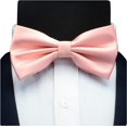thumbnail image 3 of LAICAIW Mens Solid Color Double Fold Pre-tied Bow Tie and Pocket Square Cufflink Set with Gift Box, 3 of 7