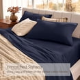 thumbnail image 2 of Organic Cotton Flannel Sheet Set - King Size -  Cotton - Double Brushed for Extra Softness & Comfort - Warm, Cozy, and  - Breathable - Bed Sheets (King, Midnight), 2 of 8