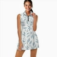 thumbnail image 2 of Dusty blue floral leaf pattern Sports Dresses Women Tennis Dress with Separate Shorts One-Piece Slim Fit Golf Dress, 2 of 4