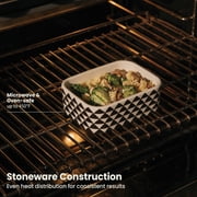 Thyme & Table 4-Piece Rectangle Ceramic Baking Dish & Lid Set - Dot
