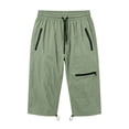 thumbnail image 6 of Capris Cargo Pants Women Work High Waisted Hiking PantsLightweight Dry Cargo With Zipper Pockets Elastic Waist Summer Outdoor Cropped Pants, 6 of 7