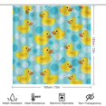 thumbnail image 2 of Cute Rubber Duck 4 Pcs Bathroom Shower Curtain Set, Bathroom Sets with Rugs (Bath Mat, U Shape and Toilet Lid Cover Mat) and 12 Hooks,, 2 of 5
