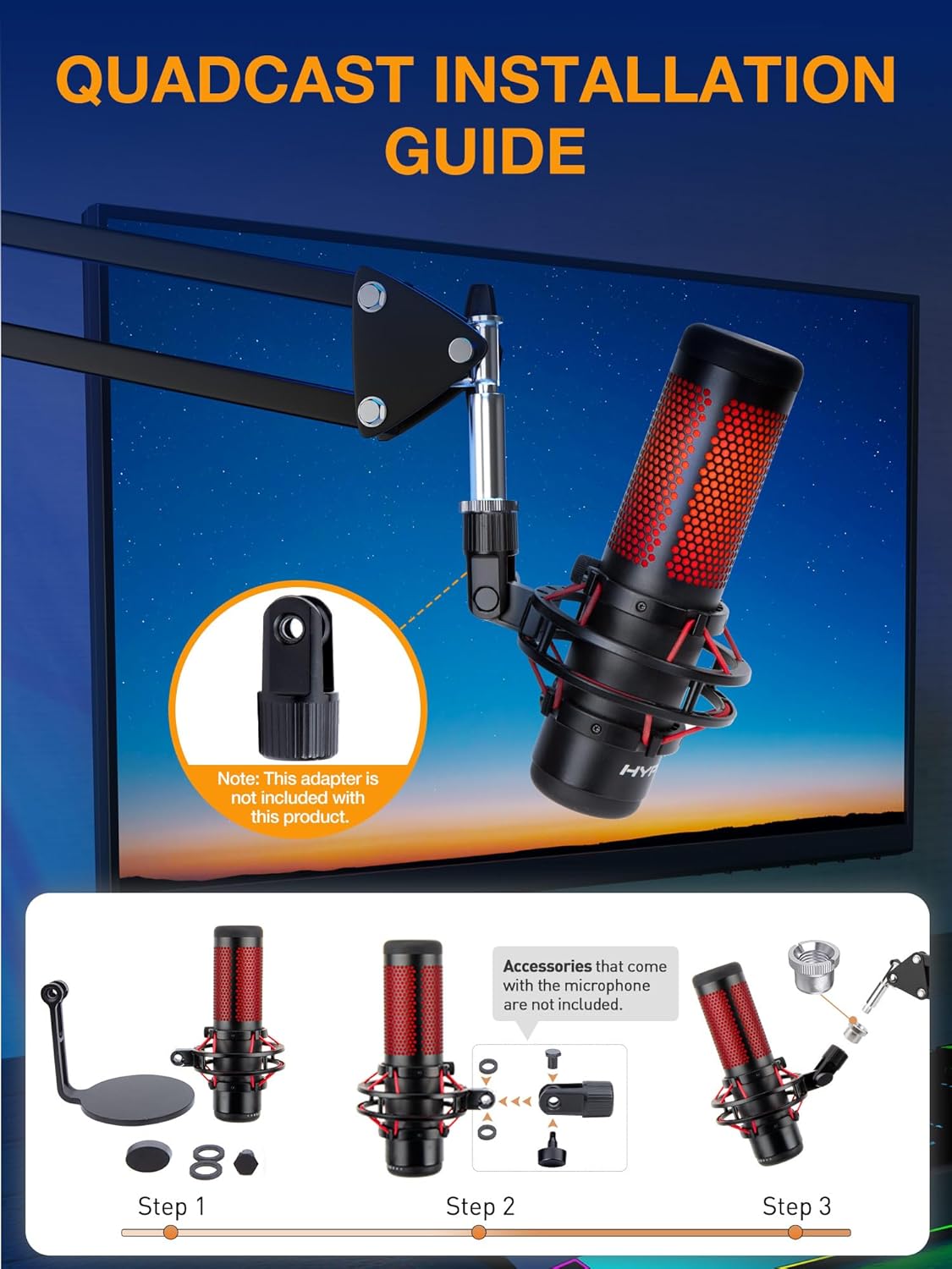 SUNMON QuadCast Boom Arm Microphone Stand photo 3