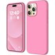 thumbnail image 1 of wonima11 Compatible with iPhone 15 Pro Max Case, Liquid Silicone Case, Full Body Shockproof Protective Cover Slim Thin Phone Case with Soft Anti-Scratch Microfiber Lining, 6.7 inch- Tender Pink, 1 of 1