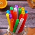 thumbnail image 3 of 100 PCS Jumbo Smoothie Straws, Colorful Disposable Plastic Large Wide-mouthed Milkshake Straw (0.43\\, 3 of 5