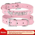 thumbnail image 2 of Pet Artist Personalized Dog Cat Collar DIY Name Letter Small Pet Puppy Bling PU Leather, 2 of 10