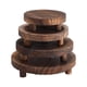 thumbnail image 3 of 4 soportes de madera para plantas con pedestal, redondos, decorativos y multifuncionales. Marrón oscuro, 3 of 9