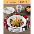 thumbnail image 3 of 13 Inch Round Placemats Set of 4, Christmas Snowman Non Slip Heat Insulation PP Table Mats, Red Xmas Pine Branch Snowflake Red Birds Washable Place Mats for Kitchen Dining Party Table Decor, 3 of 7