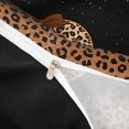 thumbnail image 4 of jejeloiu Classic Leopard Monogram O Queen Duvet Cover Set For Girls,Brown Bow Glitter Print Initial Bedding For Kids,Black Reversible,3 Pieces(No Comforter), 4 of 6