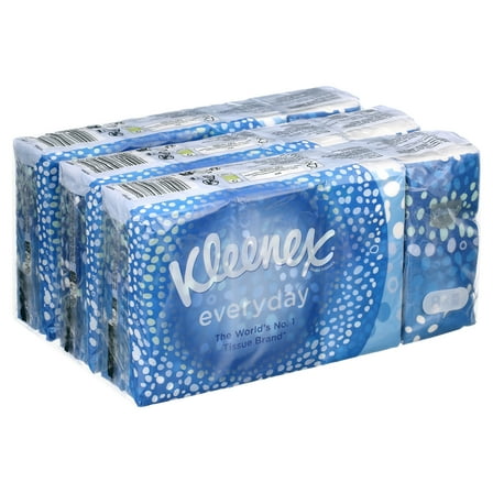 Kleenex Everyday 9 x Pocket Tissues Packs - 8 Packs Included Pack of 3