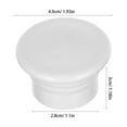 thumbnail image 2 of CRAFTHROU 50PCS Window Curtain Rod Finials Plastic Decorative Square End Caps For Home Office, 2 of 8