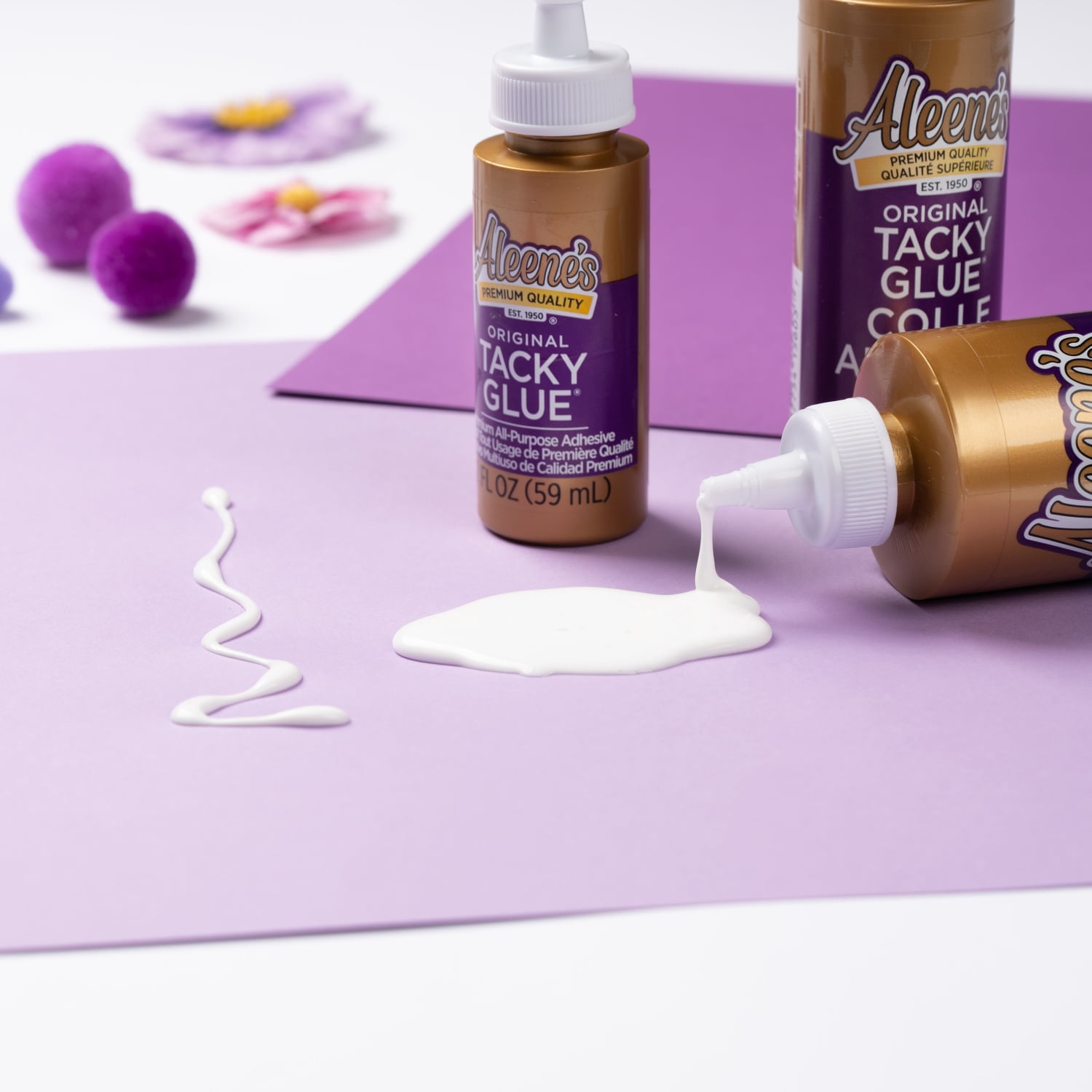 (2 pack) Aleene's Original Tacky Glue, 16 fl oz, Premium All-Purpose Adhesive, White, Dries Clear