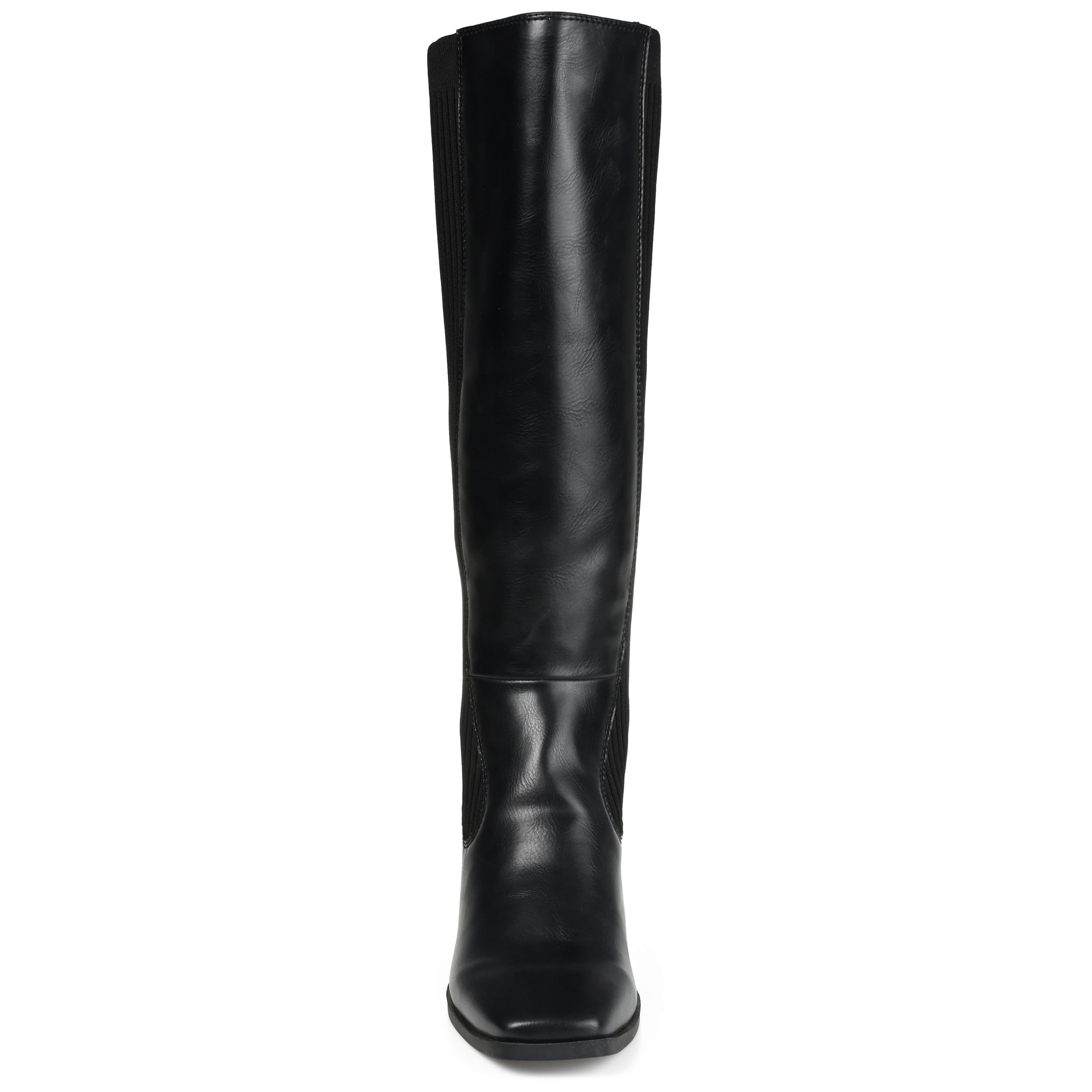 Journee Womens Winny Wide Calf Stacked Heel Knee High Boots