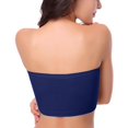 thumbnail image 3 of IDALL Wireless Bras for Women Strapless Bra Wireless Bras for Women Wire Strapless Bralette Soft Bra Bandeau Bra Tube Tops for Women with Built in Bra Blue L, 3 of 5
