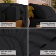 thumbnail image 5 of Mellanni 6 Piece Bed Sheet Set Brushed Microfiber, Extra Deep Pocket, King, Black, 5 of 7