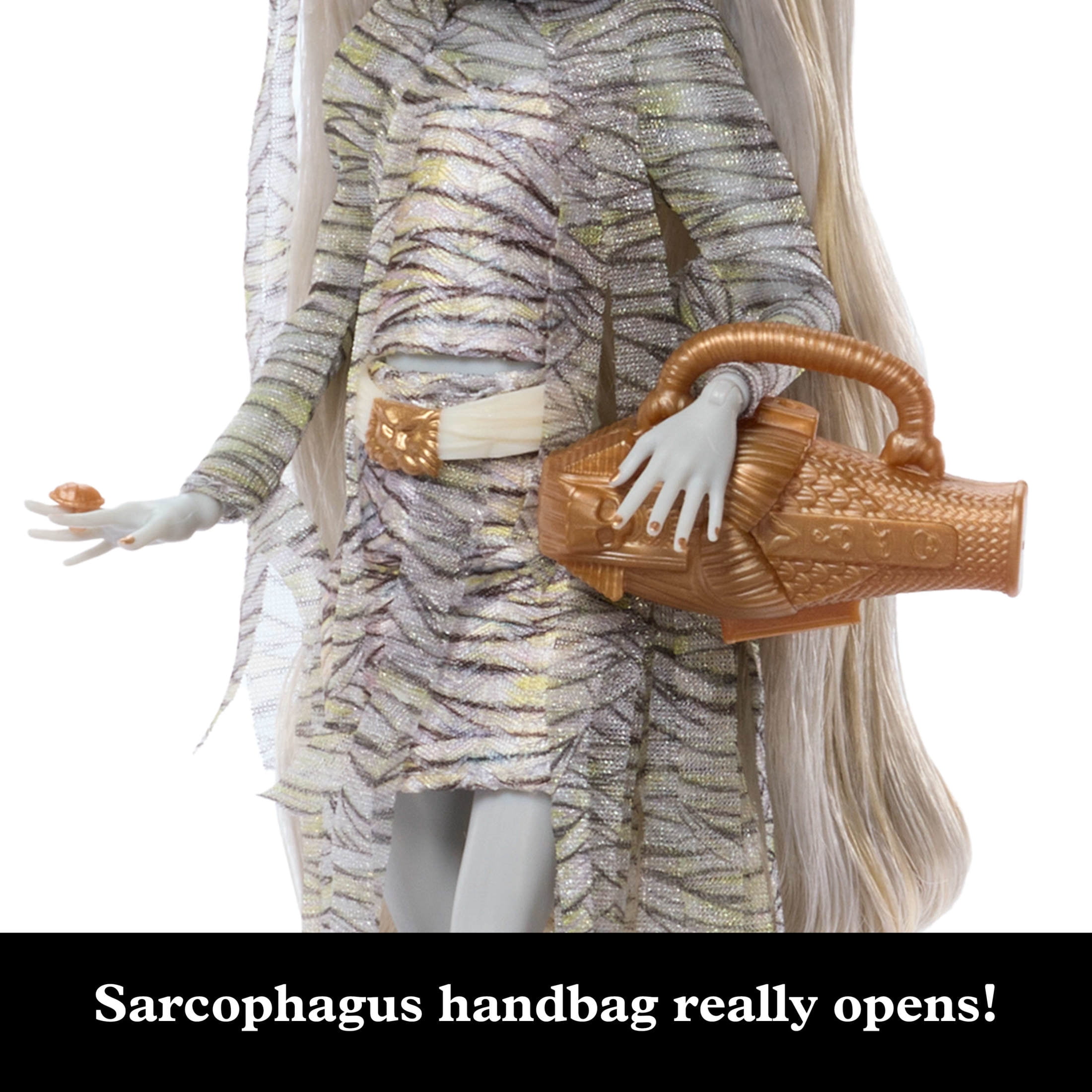 Monster High x Universal Monsters The Mummy Collector Doll with Wrap Dress & Sarcophagus Purse