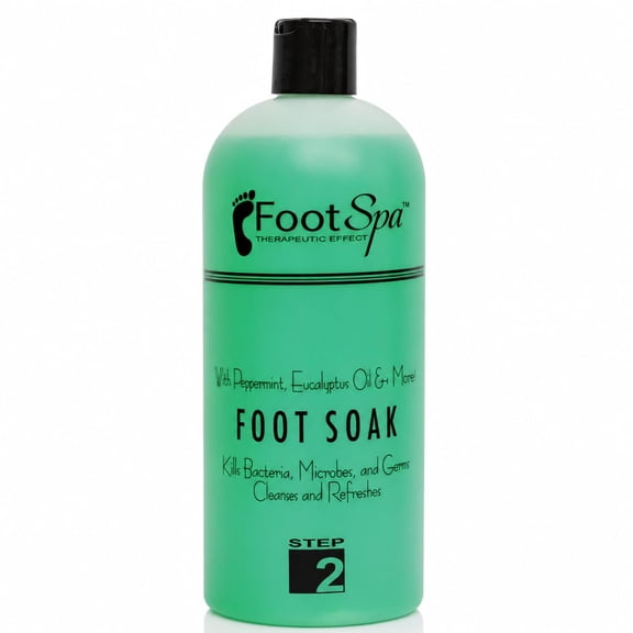 Foot Spa - Foot Soak, Cleanses, Softens and Refreshes - Made with Eucalyptus & Peppermint Oil 32 oz