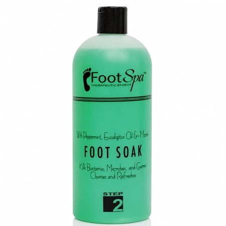 Foot Spa - Foot Soak, Cleanses, Softens and Refreshes - Made with Eucalyptus & Peppermint Oil 32 oz
