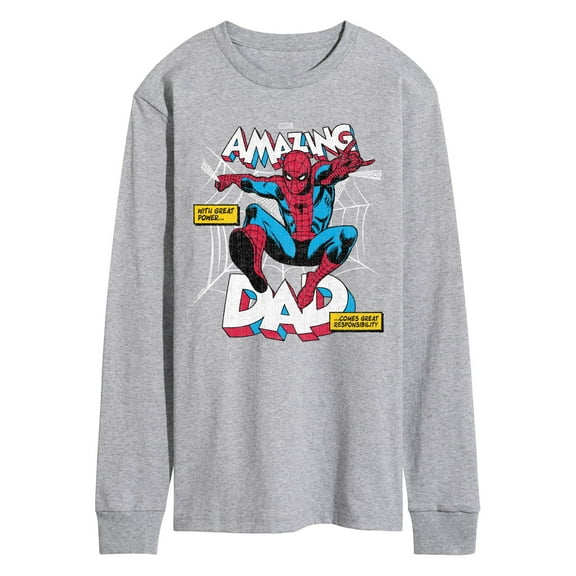 Marvel Spider-Man - Amazing Dad - Men's Long Sleeve Graphic T-Shirt
