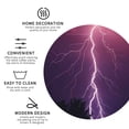 thumbnail image 3 of Naloa Thunderstorm Violet Purple Leather Coasters for Drinks, Durable Drink Coasters 4 Set for Tabletop Protection, Luxurious Home Décor and Housewarming Gift ( {designName})Round Shape, 3 of 6