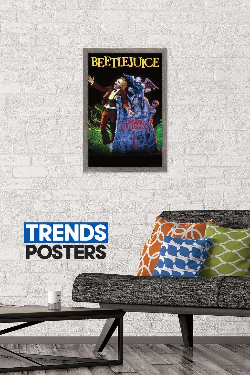 Beetlejuice - Grave Wall Poster, 14.725" x 22.375", Framed