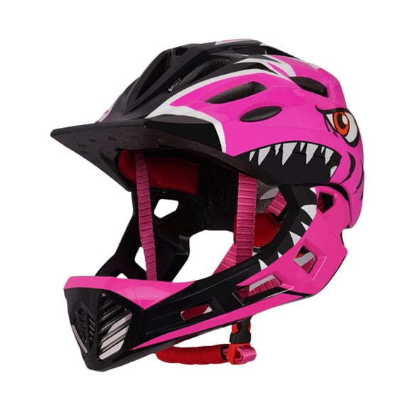Almencla Bike Helmet for Kids Full Face Helmet Cycling Helmet for Cycling Accessories Dark Pink