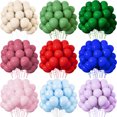 thumbnail image 2 of Globos retro de látex verde, blanco arena, rosa y azul real, 10, 20 o 30 unidades, para decoración de fiestas de cumpleaños, baby shower, bodas, globos de helio, 2 of 5
