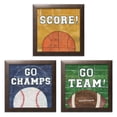 thumbnail image 3 of Zoomie Kids 'On the Field I Go Team, on the Field II Score and on the Field III Go Champs' 3 Piece Textual Art Set, 3 of 6