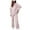 Pink, variant on Babysbule Womens Fall Plus Top Sets Outfit Fashion Casual Suit Women's Solid Color Knitted Loose Wide-leg Pants Two-piece Set