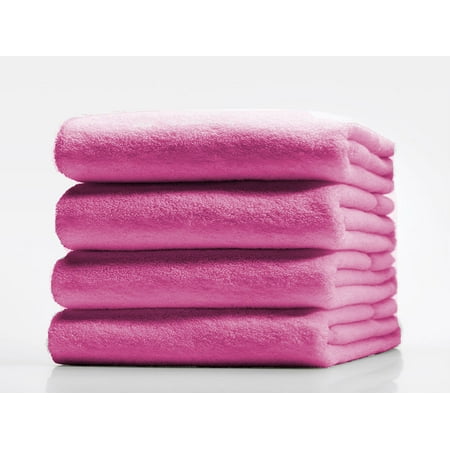 GHP 1 Solid Bright Pink Turkish 30"x60" 100% Ring Spun Cotton Absorbent Bath Towels