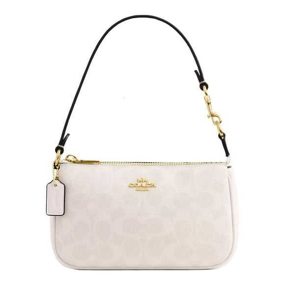 Bolsa De Mano Nolita 19 Coach Signature Canvas Color Blanco