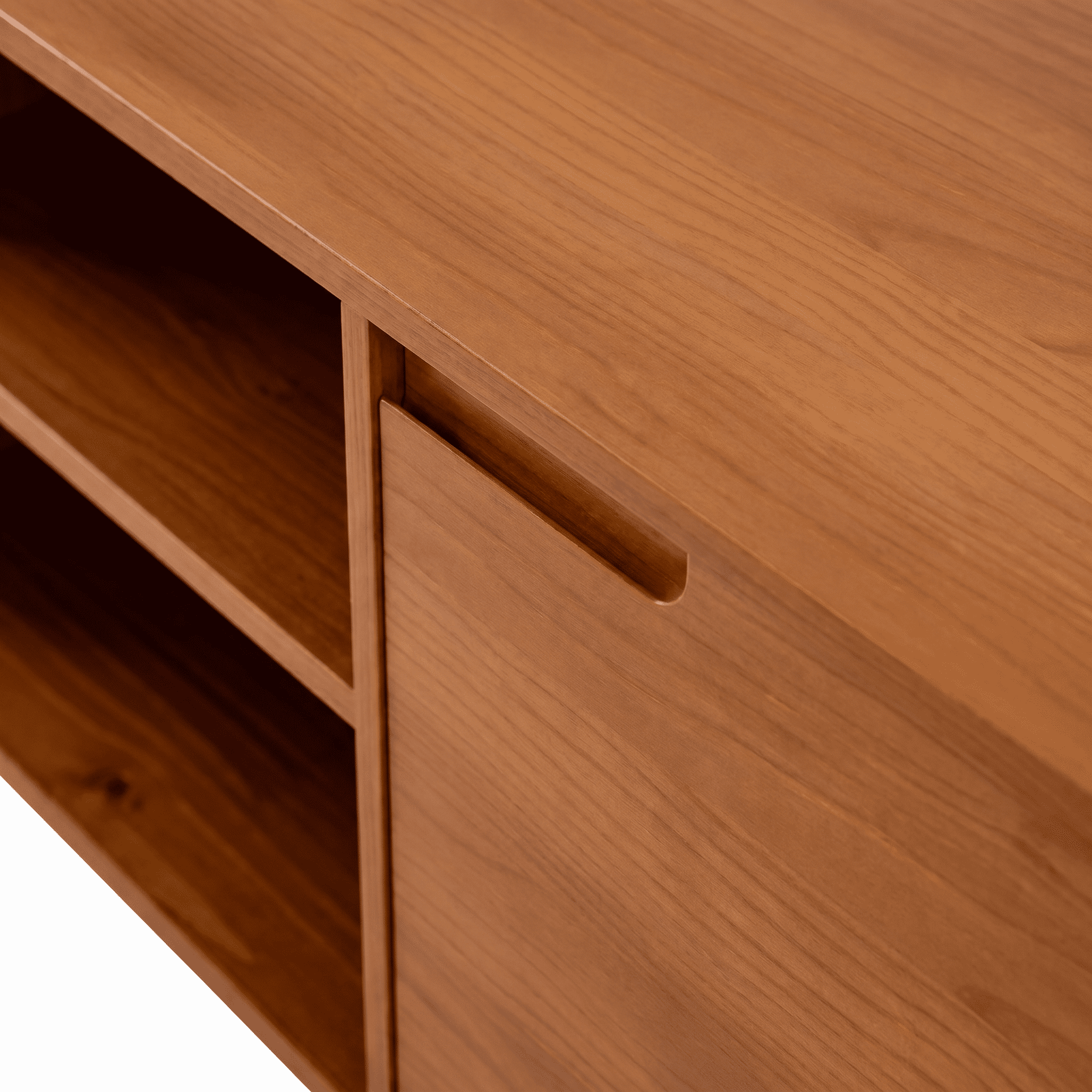 Adair 58 2-Door Solid Wood Tv Stand Caramel - for Adults and Teens