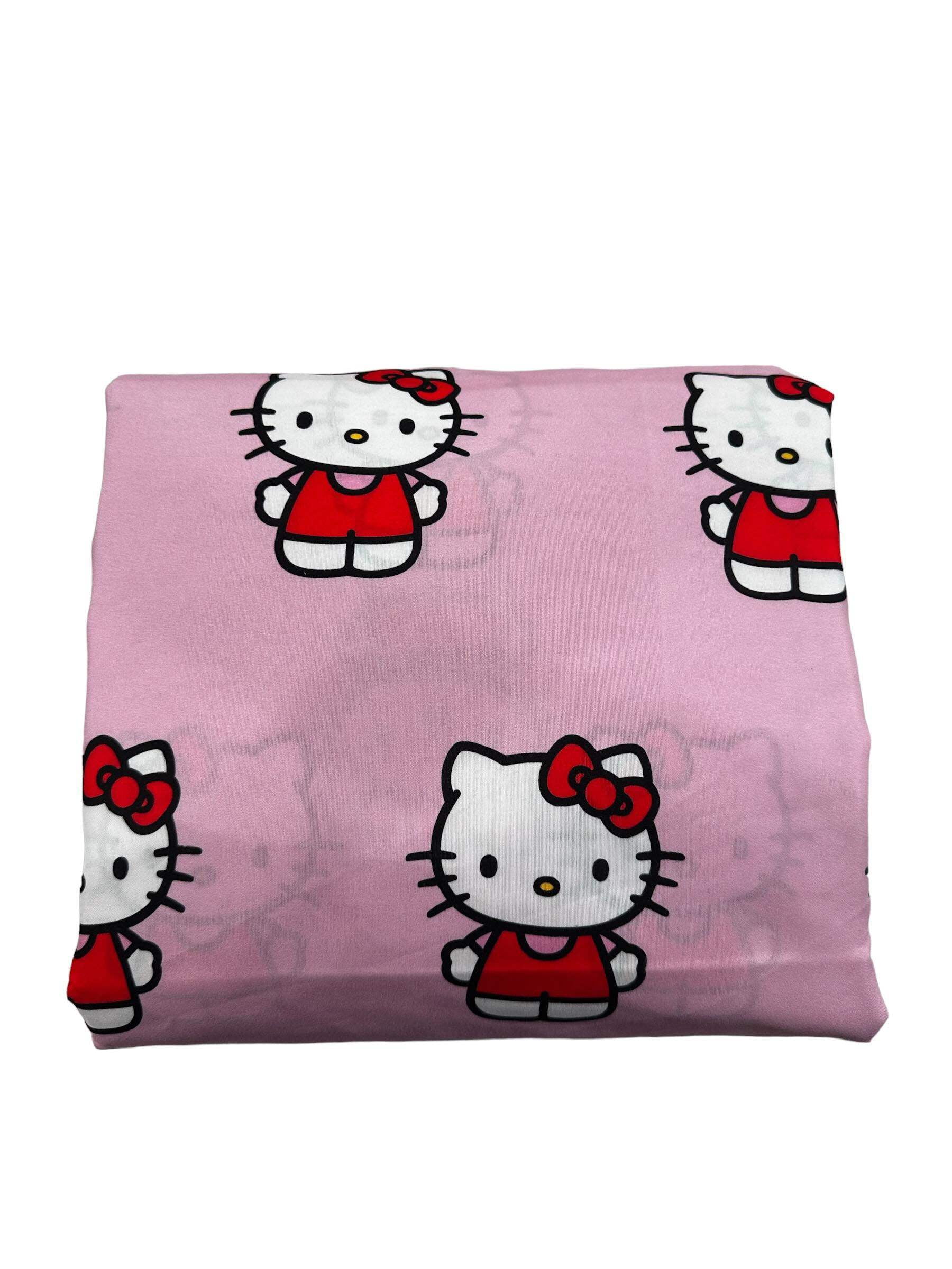 Hello Kitty 3 Piece Classic Girl In Red Pink Bed Sheet Set, Twin