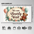 thumbnail image 4 of LUUFILx Teddy Bear We Can Bearly Wait Banner with Balloons Roses Baby Shower Backdrop Background Photography Props Party Supplies Decorations, 4 of 7