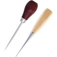 thumbnail image 1 of KAIYANG Cono de costura de cuero redondo con mango de madera, herramientas de costura manual para bricolaje, 2 piezas, 1 of 5