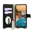 thumbnail image 3 of For Apple IPhone 14 Pro PU Leather Wallet Case Magnetic Flip Cover Multi-Card Slots Zipper Pocket With Hidden Makeup Mirror，Detachable Metal Shoulder Strap,Black,For iPhone 14 Pro, 3 of 7