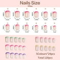thumbnail image 6 of 120PCS Press on Nails Kit, 5 Colors Reusable Press on Nails Short Square, Glossy Short Fake Nails with Glue DIY Gift, 6 of 11