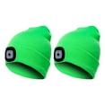 thumbnail image 1 of Gorro de montañismo con luz LED, 2 uds., gorro de punto con iluminación para correr, ciclismo y escalada, 1 of 5