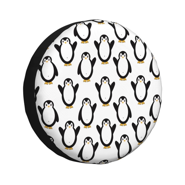 Balery Lovely Penguin Cubiertas para Neumáticos - Protector Resistente para Neumáticos de Camioneta, SUV, Remolque, Camper y RV-16 inch