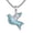 Dove, variant on Animal Necklace 925 Sterling Silver Turquoise Horse/Hummingbird/Butterfly/Dragonfly/Phoenix/Turtle/Cowgirl Hat/Owl/Highland Cow/Cat Pendant Jewelry Gifts for Women Men