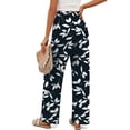 thumbnail image 4 of Fantaslook Womens Pants Casual Boho Palazzo Pants Wide Leg Lounge Pants Trousers with Pocket, 4 of 9