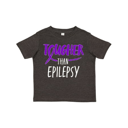 

Inktastic Tougher Than Epilepsy with Purple Ribbon Gift Toddler Boy or Toddler Girl T-Shirt