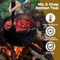 thumbnail image 5 of Meat Masher, 5 Curve Blade Hamburger Chopper, Heat Resistant Meat Masher for Ground Beef, Mix and Chop Kitchen Tool, Food Smasher Tool for Hamburger, Beef, Potato, Tomato, Avocado (Black), 5 of 7