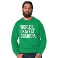 thumbnail image 4 of Worlds Okayest Grandpa Funny Men's Crewneck Sweatshirt Brisco Brands S, 4 of 5