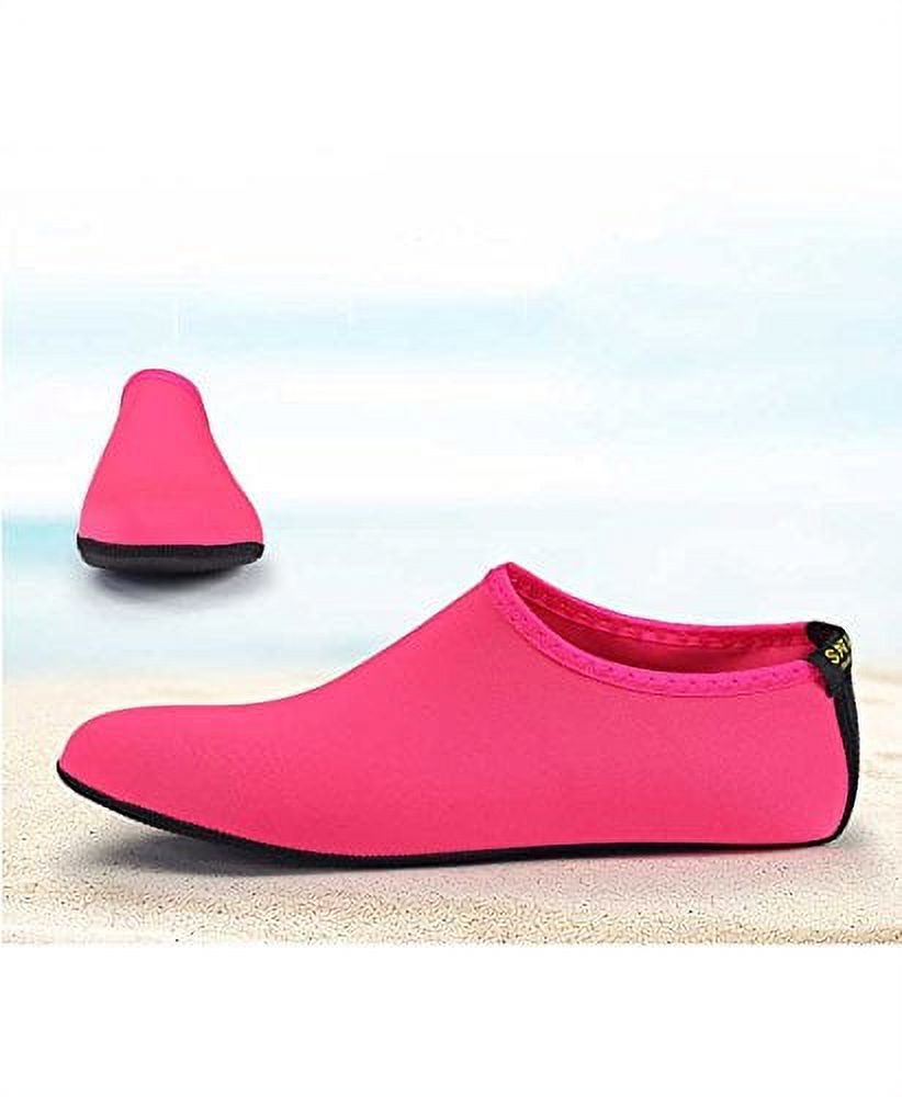 Quick-Dry Water Shoes, Epicgadget(TM) Barefoot Flexible Water Skin Shoes Aqua Socks for Beach, Swim, Diving, Snorkeling, Running, Surfing and Yoga Exercise (Pink, L. US 7-8 EUR 38-39) ? - image 2 of 5