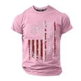 thumbnail image 3 of 250Th Anniversary Usa Shirt Graphic Print Short Sleeve T Shirt Casual Usa 250Th Anniversary Graphic Tees Men Pink S, 3 of 4