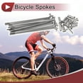 thumbnail image 2 of Unique Bargains 12 Set 14G Bicycle Spokes 14G Bike Wheel Spoke 304 Stainless Steel Silver Tone-78mm, 2 of 7
